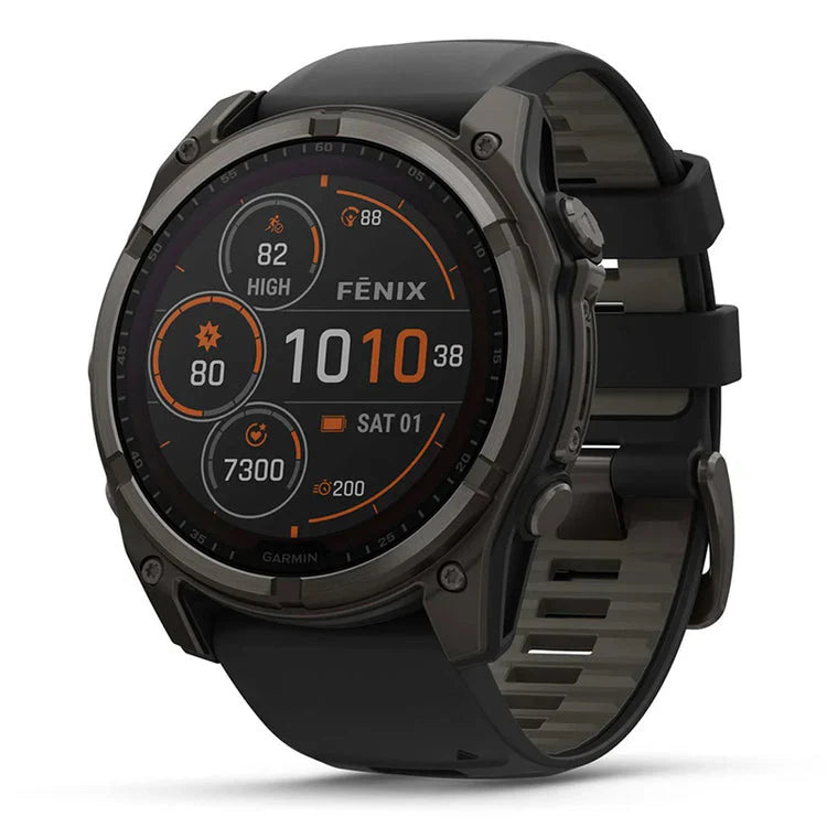 Garmin fēnix 8 51 mm Sapphire Solar - Carbon Gray Titanium / Black Sport Loop