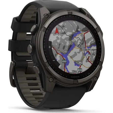Garmin fēnix 8 51 mm Sapphire Solar - Carbon Gray Titanium / Black Sport Loop