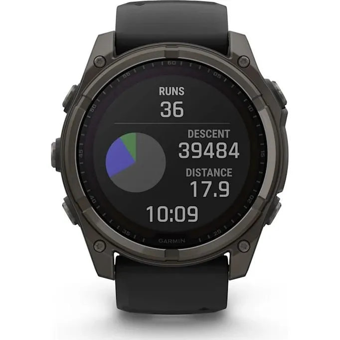 Garmin fēnix 8 51 mm Sapphire Solar - Carbon Gray Titanium / Black Sport Loop
