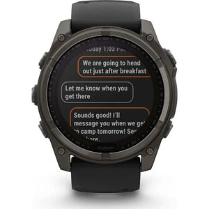 Garmin fēnix 8 51 mm Sapphire Solar - Carbon Gray Titanium / Black Sport Loop