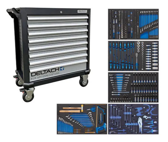 Deltach D2 XL Tool Trolley, 5 Drawers, 350 Pieces