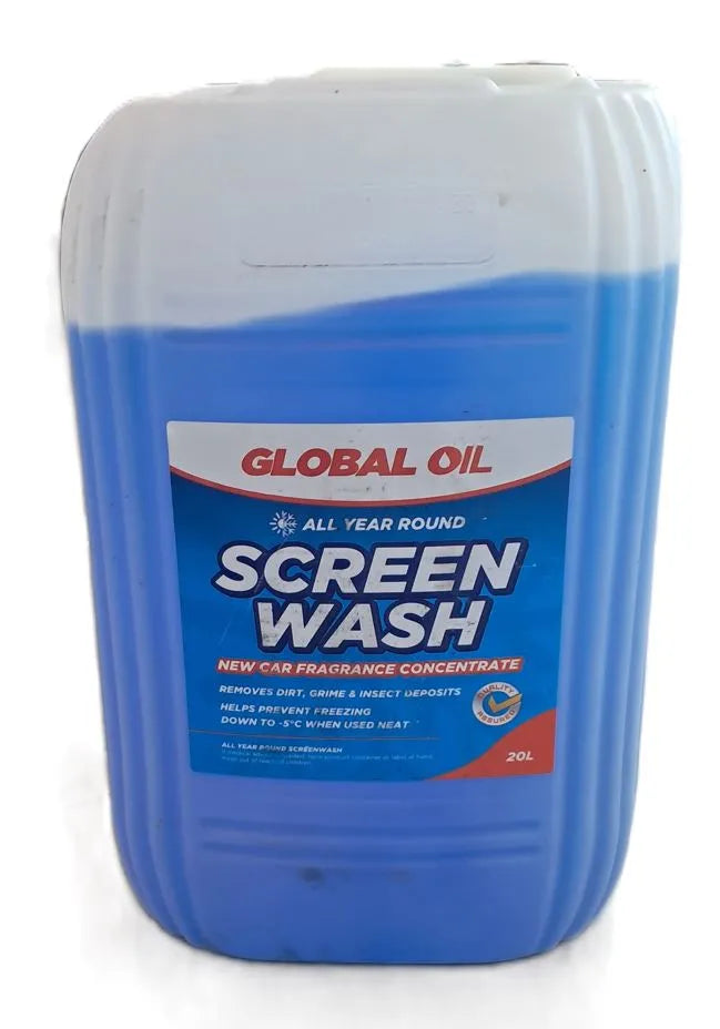 Global Oils 20L Screenwash - High-Performance All-Weather Windscreen Cleaner