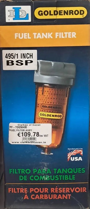 GoldenRod 495 Fuel Tank Filter - 10 Micron Diesel Filter, 95 LPM Flow Rate