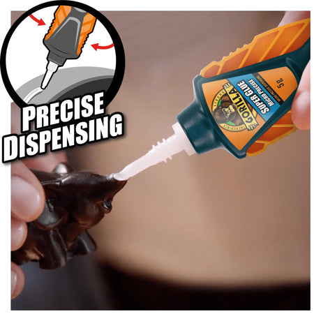 Gorilla Super Glue Micro Precise 5g - Fast-Setting, Impact-Tough Glue for Precise Application