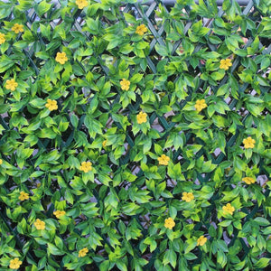 GreenFx Floral Hedge H/D PVC Trellis 2m x 1m Buttercup
