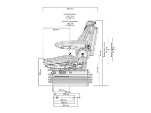 GRAMMER Air Suspension Tractor Seat - MSG95G/731
