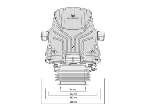 GRAMMER Air Suspension Tractor Seat - MSG95G/731