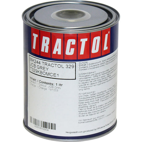 Tractol Paint JCB Grey 1L - High Gloss Finish for Agricultural & Construction Equipment - MK244