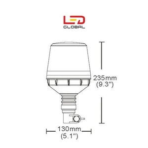 Halogen Flexi DIN Beacon - Amber, 12-24V, ECE R65 Approved