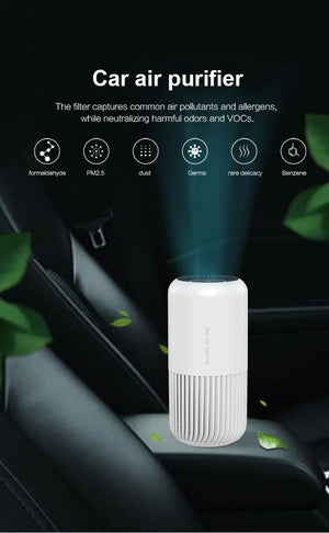 Kinscoter Portable Air Purifier Air Cleaner Car Air Purifier