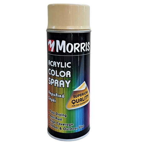 Morris High Gloss Acrylic Spray Paint Ivory 400ml - RAL 1014