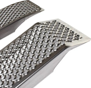 Heavy-Duty 1000kg Aluminum Curved Ramps - Set of 2, 2m Length