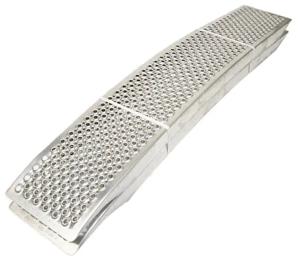 Heavy-Duty 1000kg Aluminum Curved Ramps - Set of 2, 2m Length