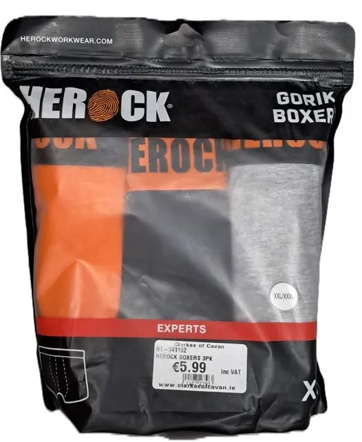 Herock Boxer Shorts 3 Pack XXL - Cotton Stretch, Multi-Size Comfort Fit