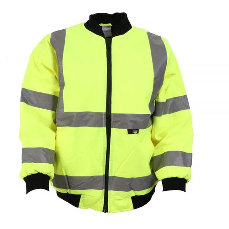Hi-Vis Yellow Kids Bomber Jacket