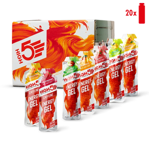 HIGH5 Energy Gel Mixed Flavour Pack (20 Sachets) - Caffeinated & Non-Caffeinated