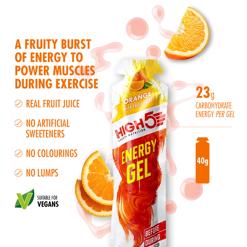 HIGH5 Energy Gel Mixed Flavour Pack (20 Sachets) - Caffeinated & Non-Caffeinated