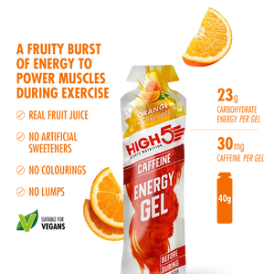 HIGH5 Energy Gel Mixed Flavour Pack (20 Sachets) - Caffeinated & Non-Caffeinated