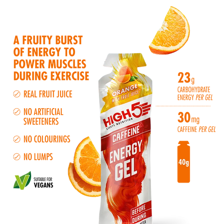 HIGH5 Energy Gel Mixed Flavour Pack (20 Sachets) - Caffeinated & Non-Caffeinated