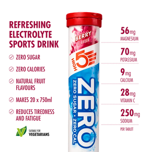 High5 Zero Triple Pack - Berry, Citrus, Tropical | Sugar-Free Electrolyte Tablets