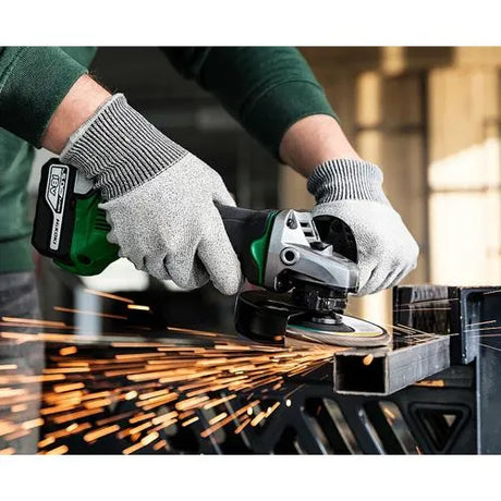 Hikoki G18DSL2 18V 115mm Mini Angle Grinder - Body Only with Grinding Disc, Compact & Durable