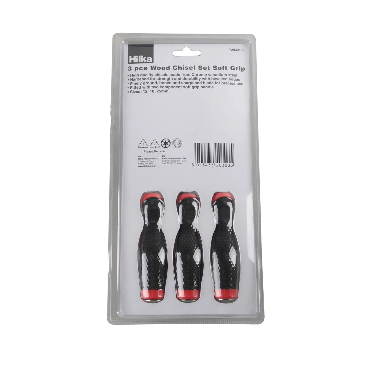 Hilka Wood Chisel Set 3 Piece