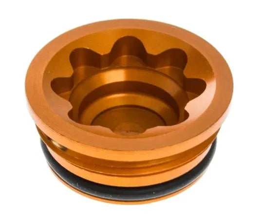 Hope V4 Caliper Bore Cap - Orange CNC Machined Brake Cap Large