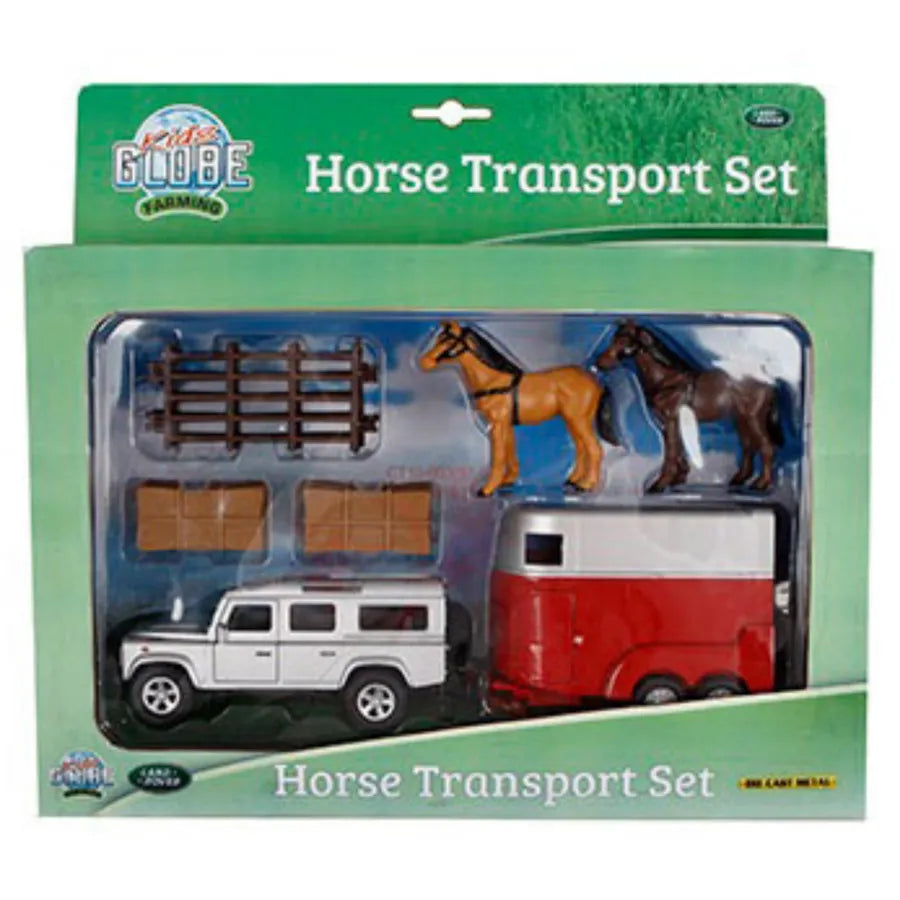 Kids Globe Land Rover and Horse Trailer