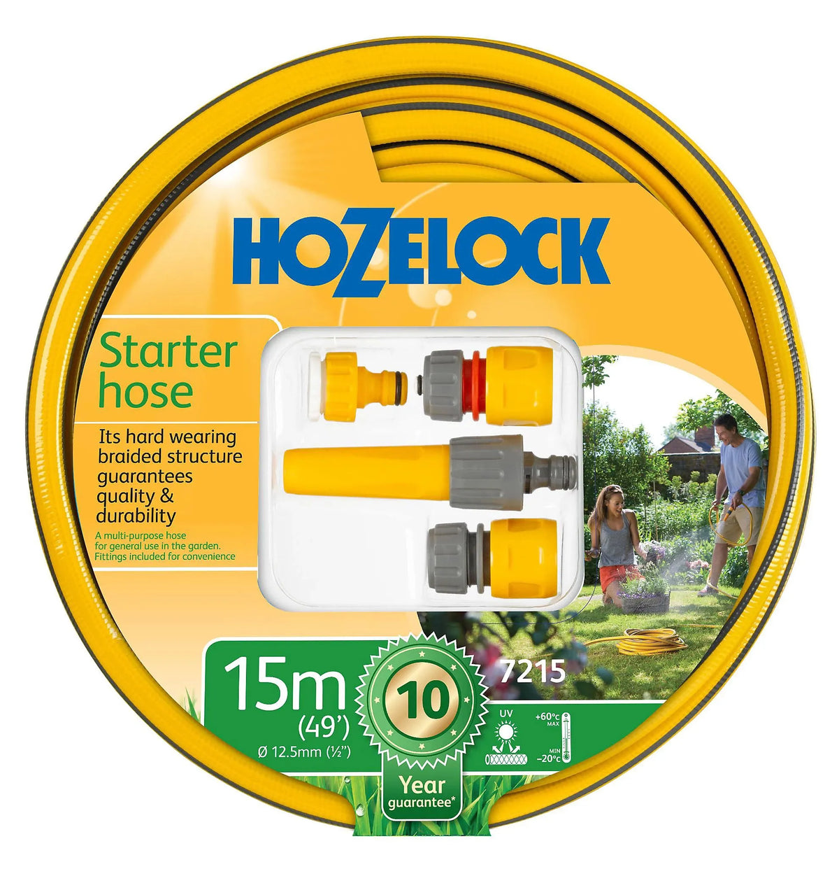 Hozelock Starter Hose & Fitting Set 15m