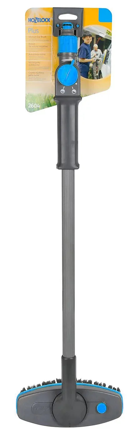 Hozelock Professional Carwash Brush with Free Shampoo - Soft Bristles & Hose Connector