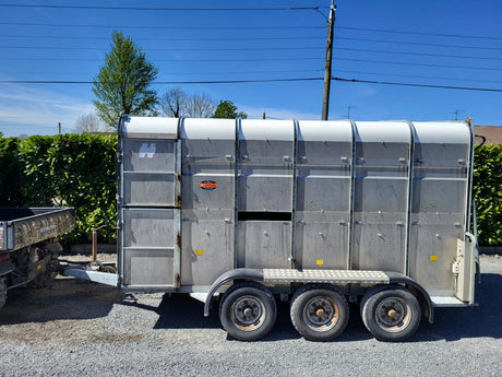 Hudson 12ft x 6ft Tri Axle Livestock Trailer