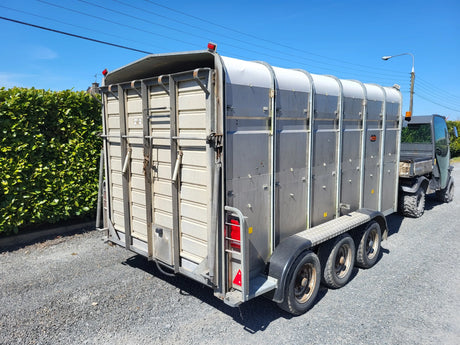 Hudson 12ft x 6ft Tri Axle Livestock Trailer