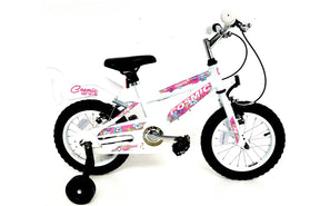 IGNITE Cosmic 14" Wheel Girls Bike - White | Stylish & Fun Bicycle