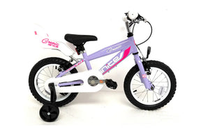 Ignite Cosmic 14" Girls Bike - Lavender Kids Bicycle with Stabilisers (Ages 4-6)