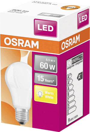 Osram 4058075127357 LED (monochrome) EEC F (A - G) E-27 Pear shape 8.5 W = 60 W
