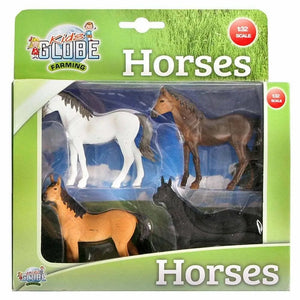 Kids Globe Pack of 4 Horses 