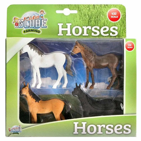 Kids Globe Pack of 4 Horses 