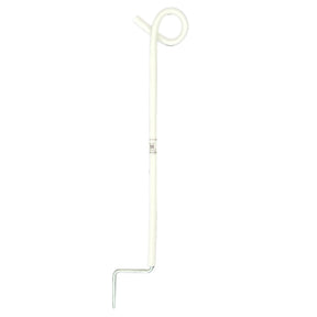 Gallagher Short Pigtail Spring Steel Post with Curling Insulator White