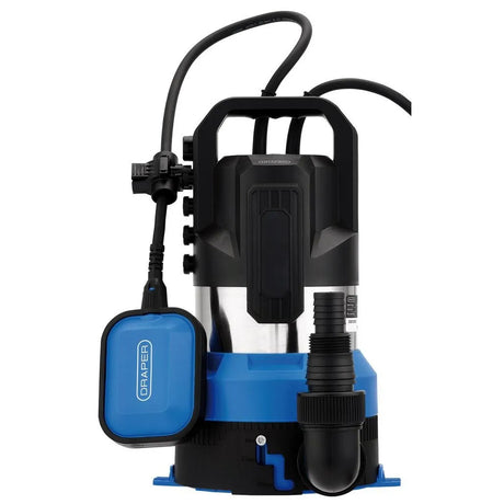 Draper 230V Submersible Clean and Dirty Water Pump with Float Switch, 330L/min, 850W