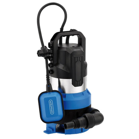Draper 230V Submersible Clean and Dirty Water Pump with Float Switch, 330L/min, 850W