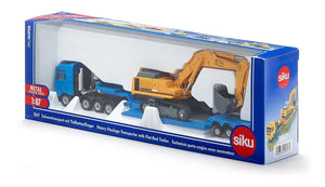 Siku MAN heavy haulage transporter with Liebherr excavator 1:50