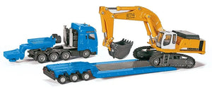 Siku MAN heavy haulage transporter with Liebherr excavator 1:50