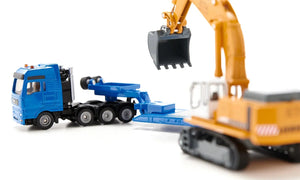 Siku MAN heavy haulage transporter with Liebherr excavator 1:50