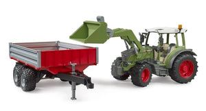 Bruder Fendt Vario 211 with frontloader and tipping trailer