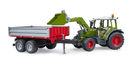 Bruder Fendt Vario 211 with frontloader and tipping trailer