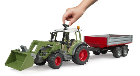 Bruder Fendt Vario 211 with frontloader and tipping trailer