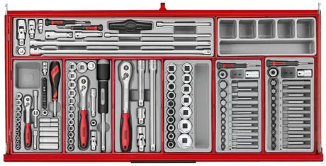Teng Tools 37" PRO35 Roller Cabinet Tool Kit 595 Pieces Red