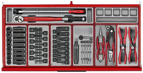 Teng Tools 37" PRO35 Roller Cabinet Tool Kit 595 Pieces Red