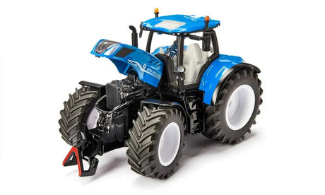 Siku New Holland T7.315 with round bale trailer