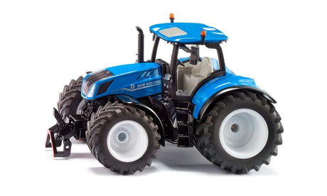 Siku New Holland T7.315 with round bale trailer